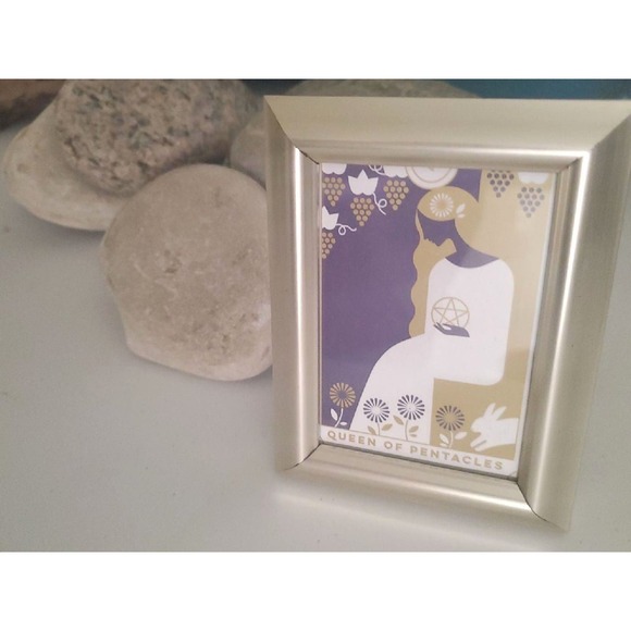 Queen of Pentacles tarot card framed art - Picture 4 of 10